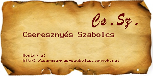 Cseresznyés Szabolcs névjegykártya